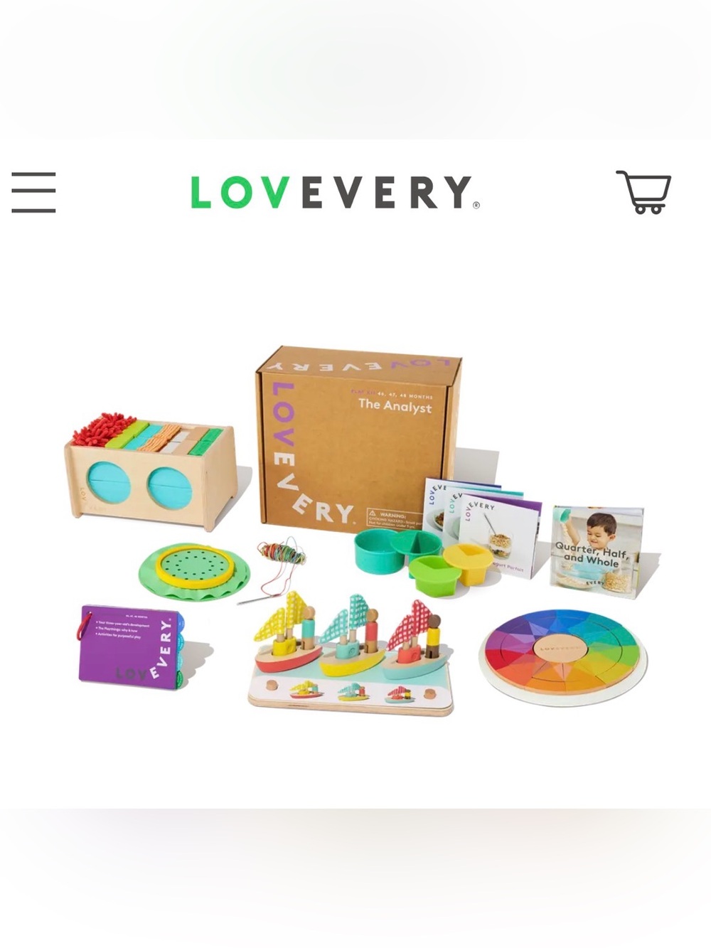 Lovevery “First sewing kit” from The Analyst kit complete 46-48month age